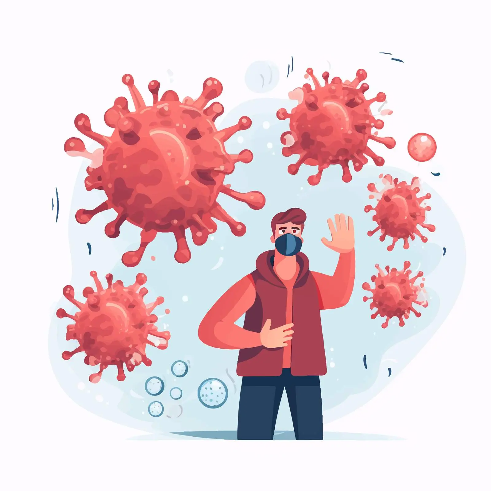 What to Do If You Have Coronavirus – free virus awareness image from Dotvec