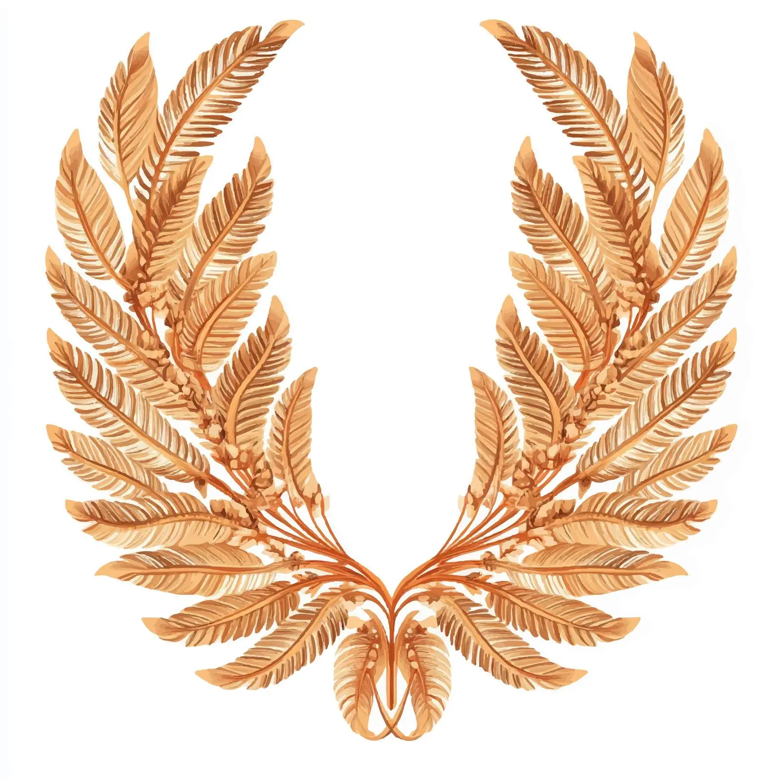 Wheat Ears Vector Wide Angle Centered Composition – free biophilia image from Dotvec