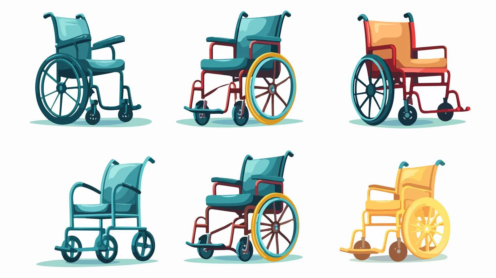 Premium Design Wheelchair Cartoon Illustration — free download from Dotvec