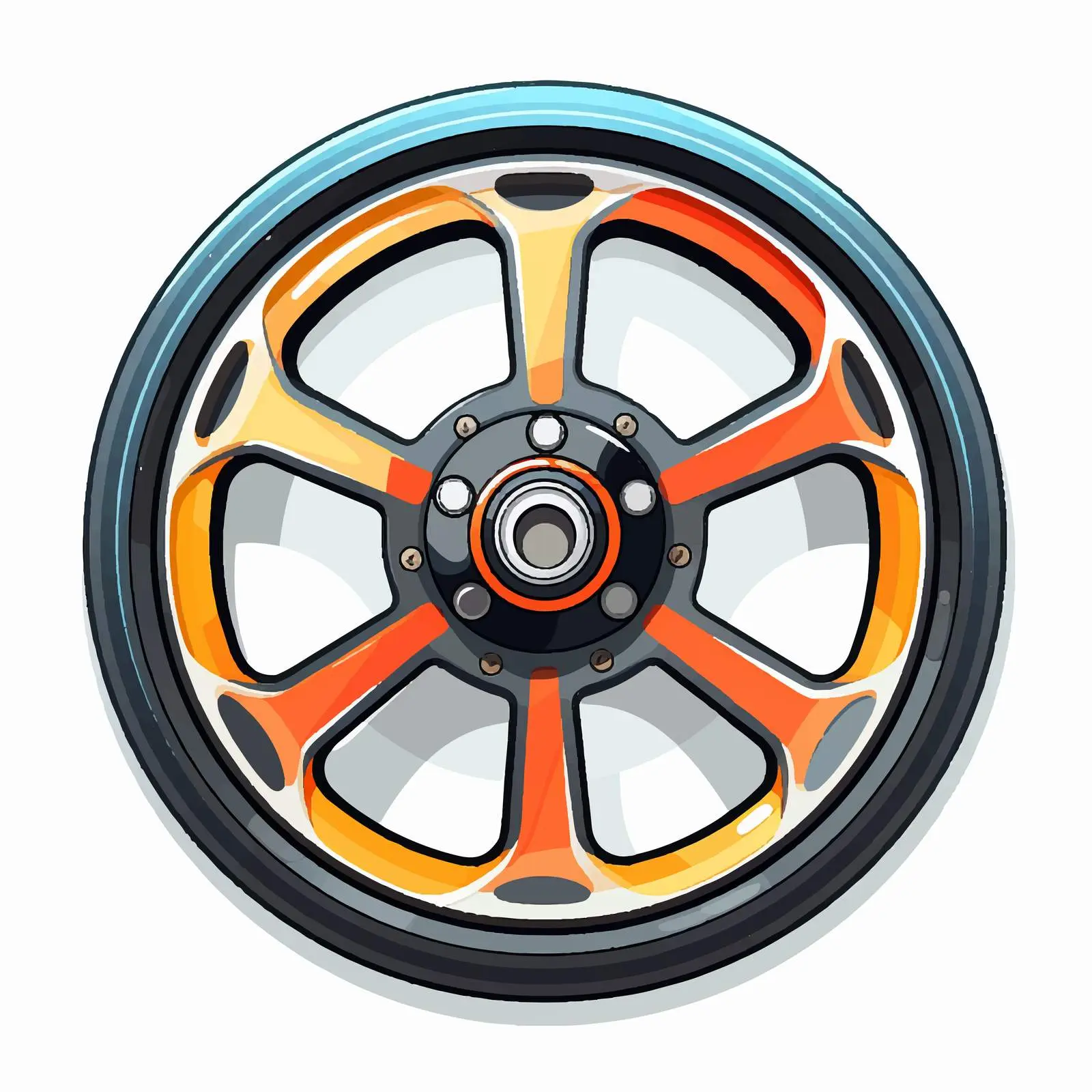 Vector Illustration of Wheels on White Background — free download from Dotvec