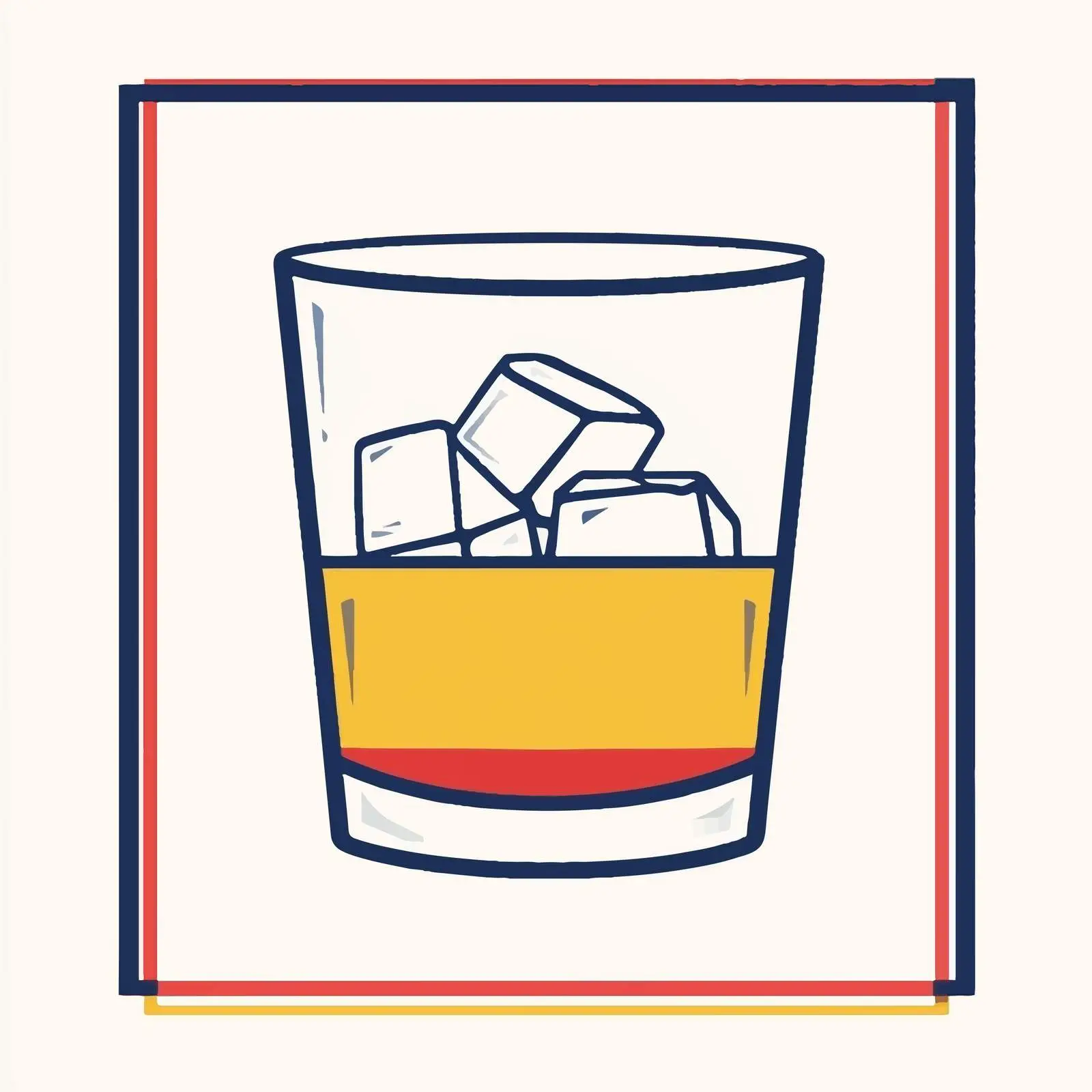 Whiskey with Ice Cubes Icon Vector — free download from Dotvec