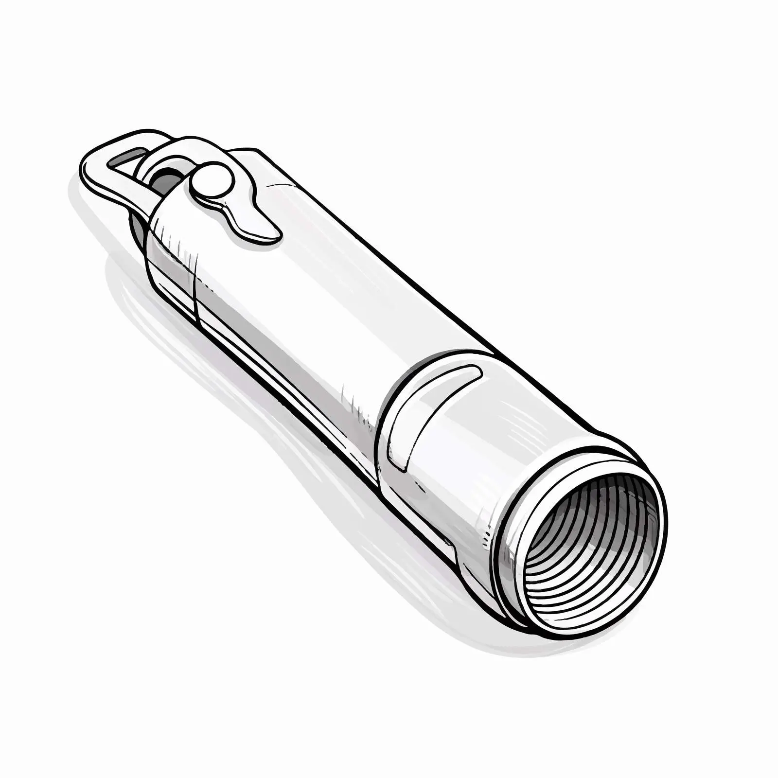 Whistle Outline Vector Illustration on White Background — free download from Dotvec