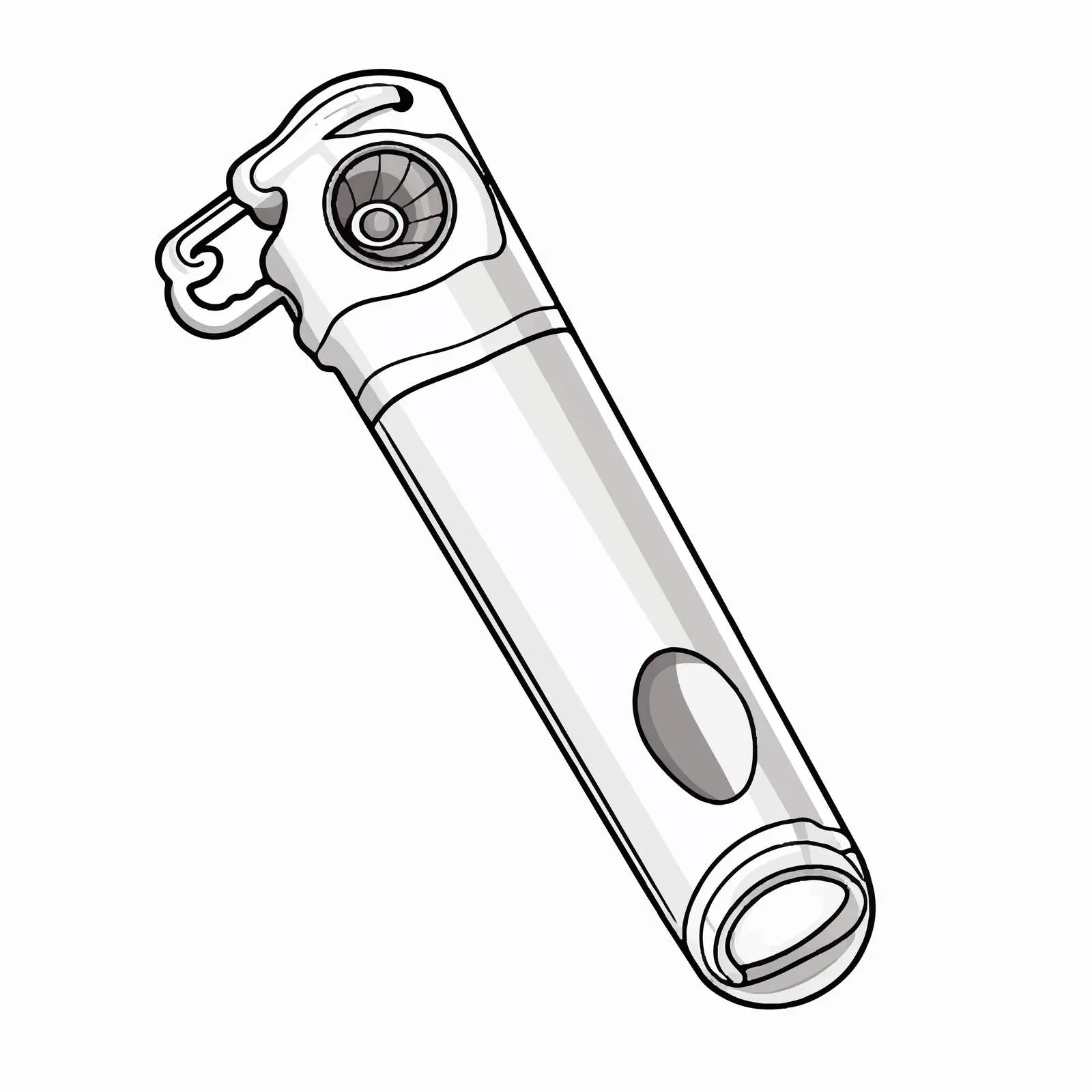 Whistle Outline Vector Illustration on White Background – free monochrome design image from Dotvec