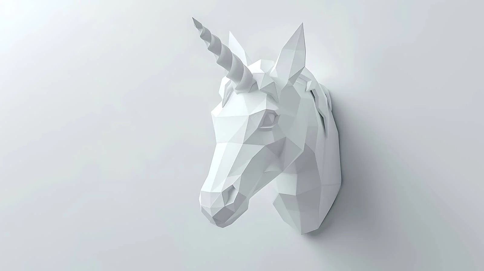 3D Unicorn Head Papercraft Model — free download from Dotvec