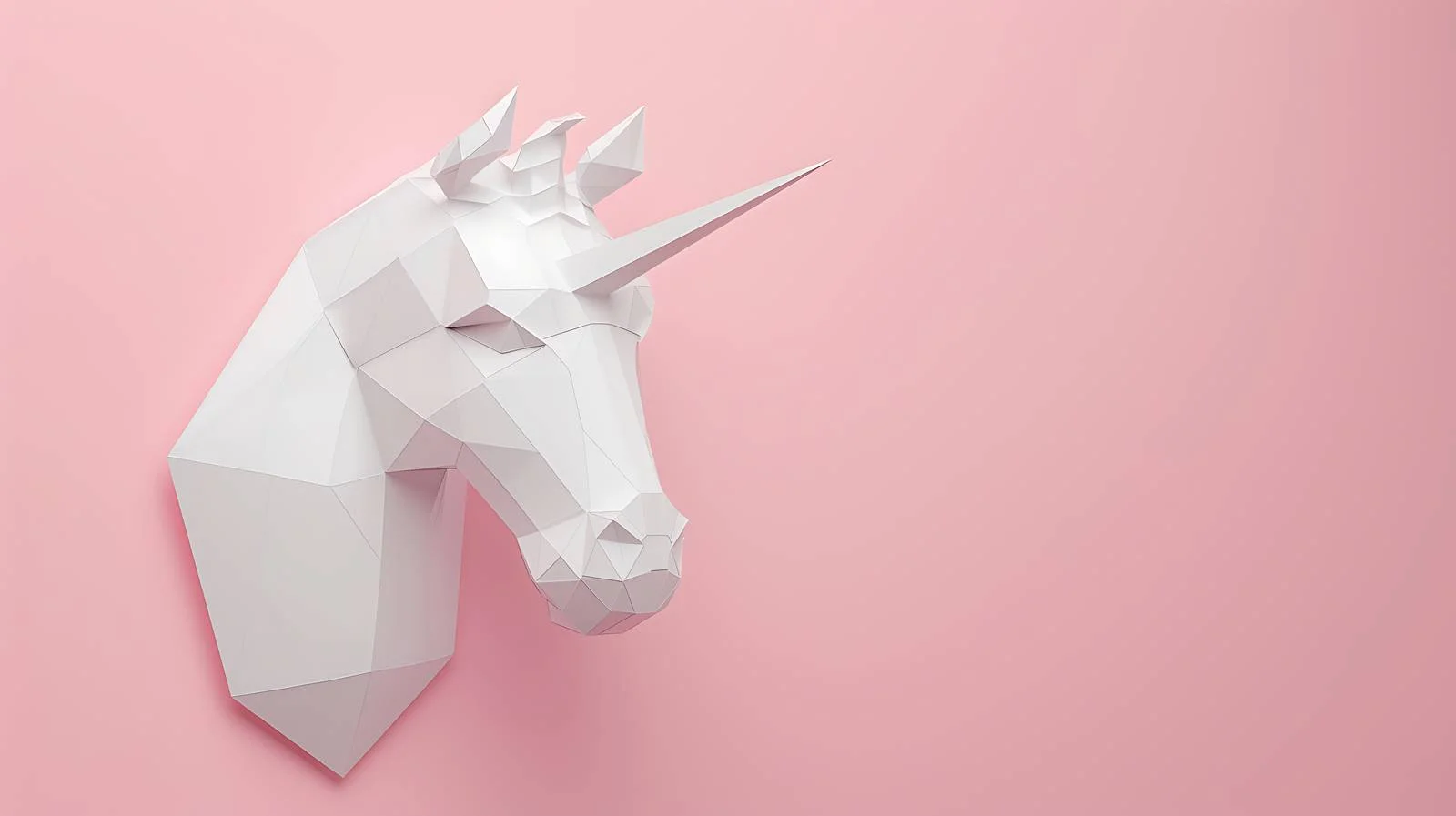 3D Unicorn Head Papercraft Model — free download from Dotvec