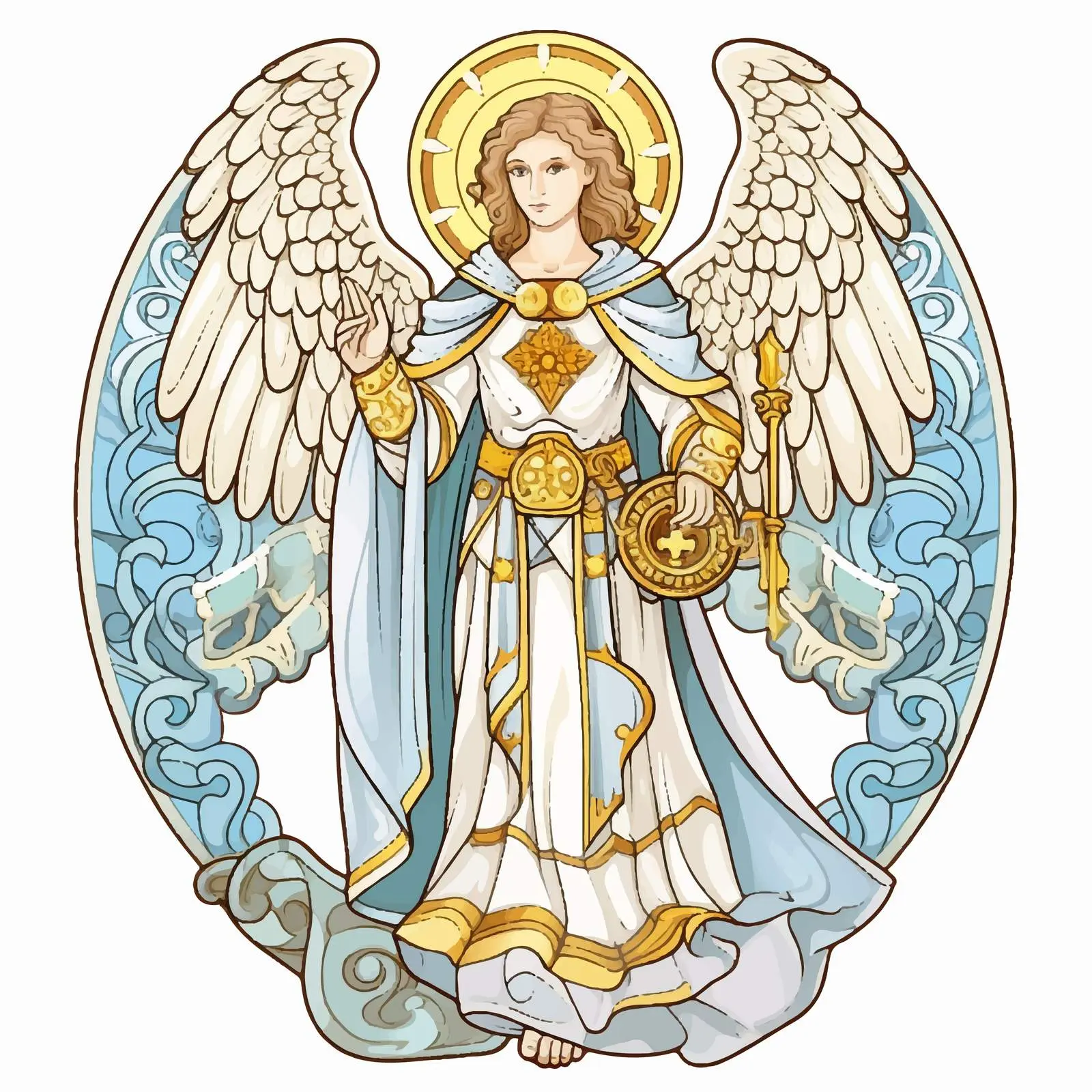 White Angel: First Day After Crucifixion Illustration – free symbolism in art image from Dotvec