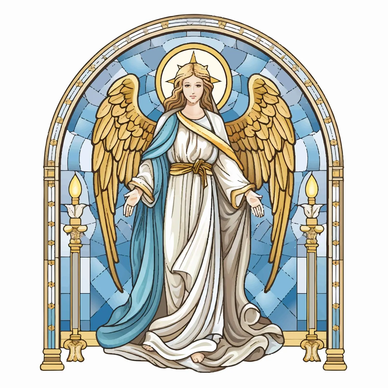 White Angel After Crucifixion Illustration — free download from Dotvec