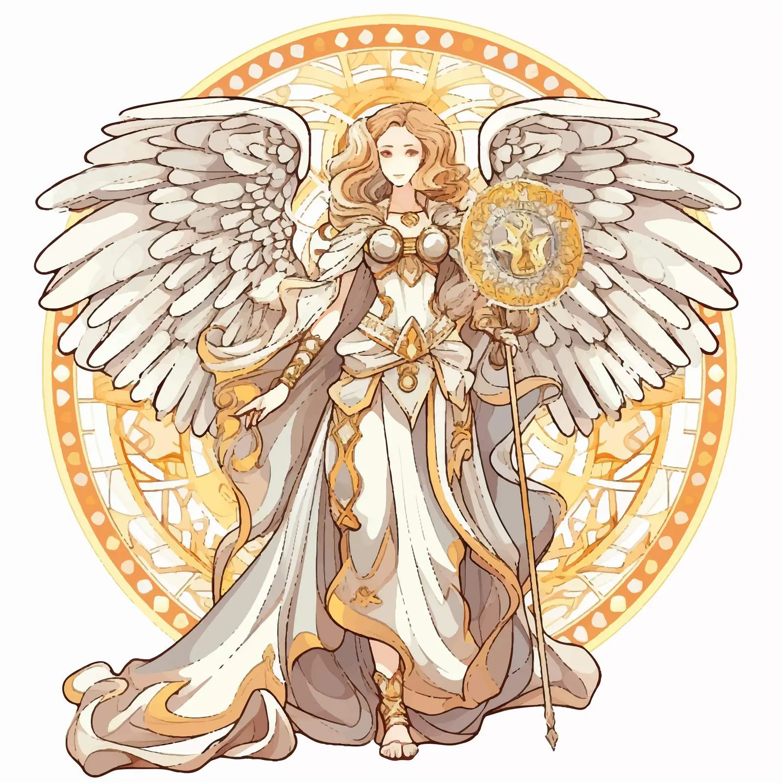 White Angel Illustration After Crucifixion — free download from Dotvec