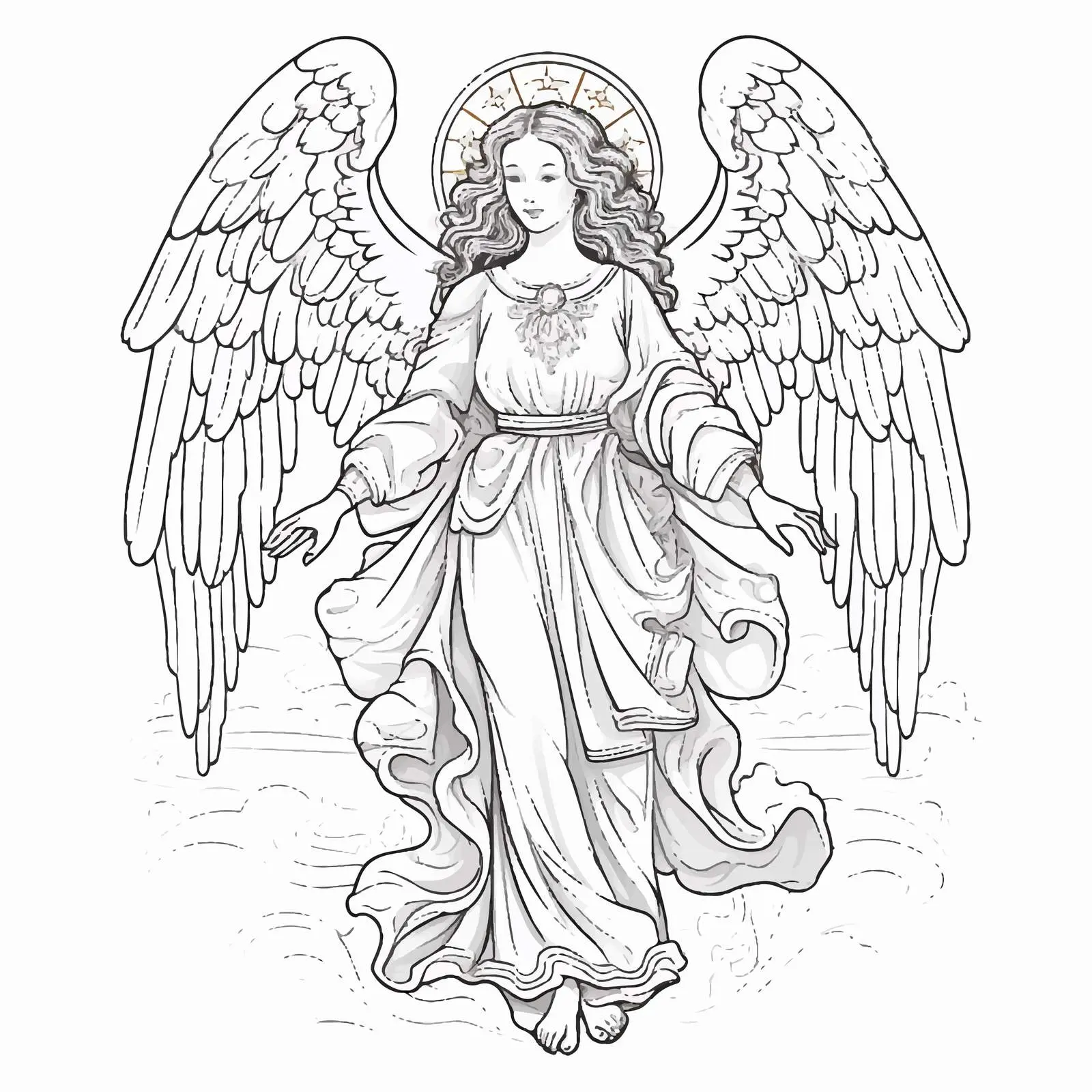 White Angel Illustration After Crucifixion — free download from Dotvec
