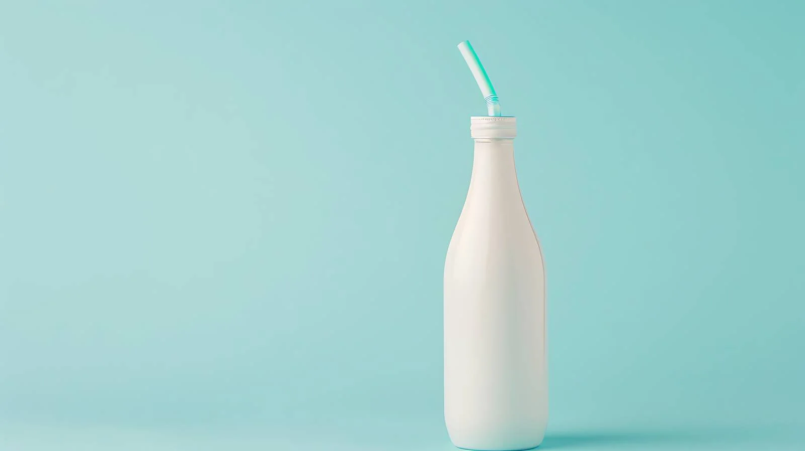 Stylish White Bottle with Straw — free download from Dotvec