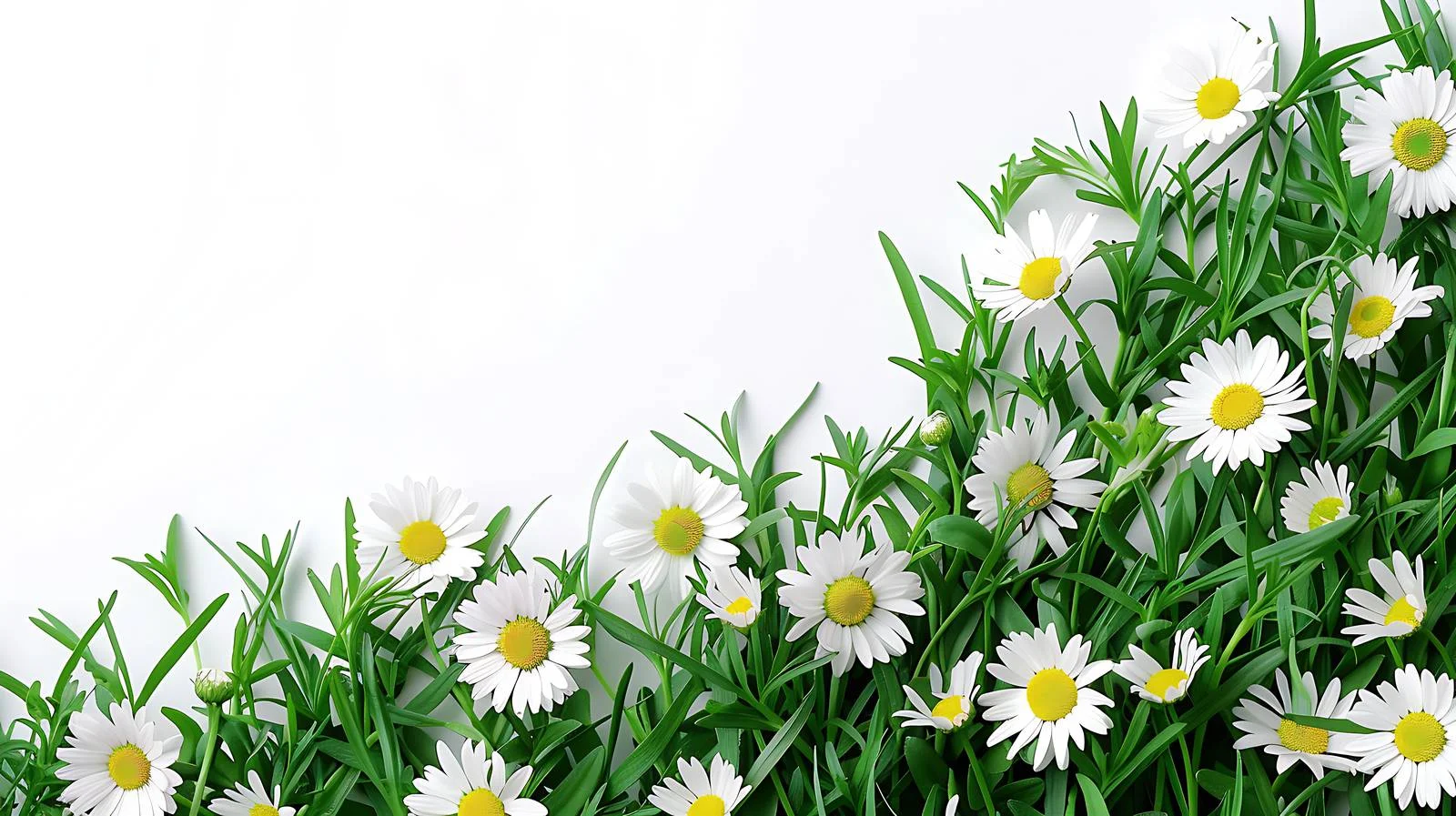 Chamomile Blooms on Green Grass — free download from Dotvec