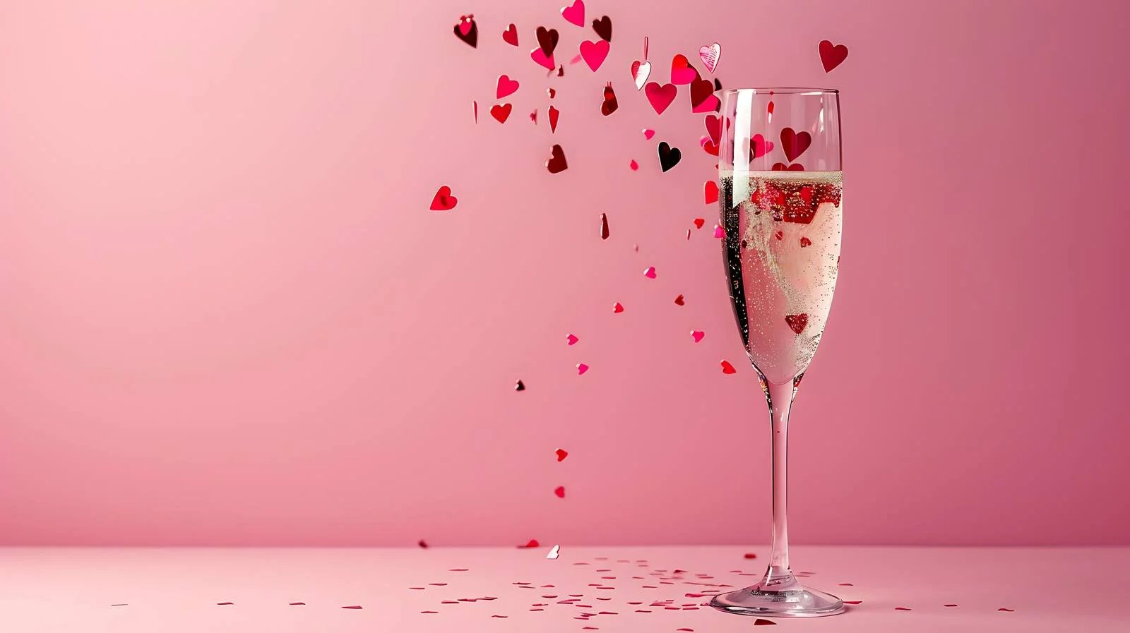 Elegant Champagne Glass Valentine Splash — free download from Dotvec