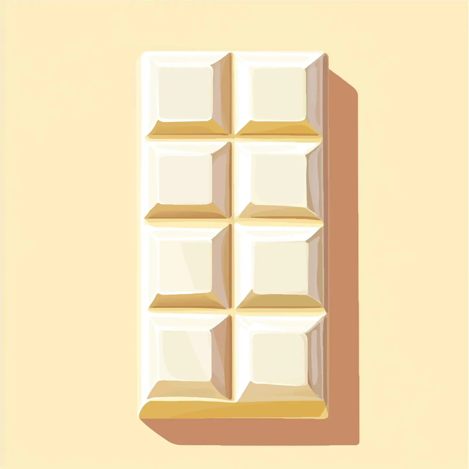 Delicious White Chocolate Bar Dessert Vector Illustration — free download from Dotvec