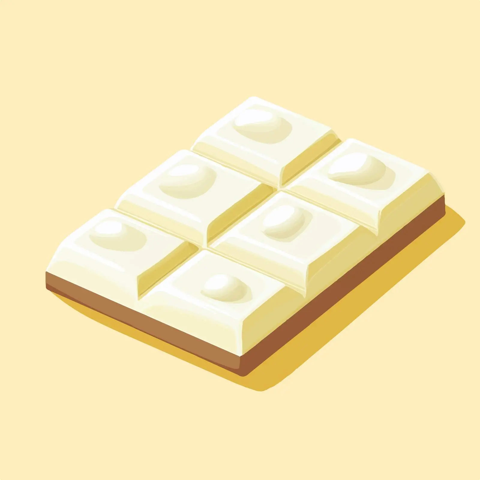Delicious White Chocolate Bar Dessert Vector Illustration — free download from Dotvec