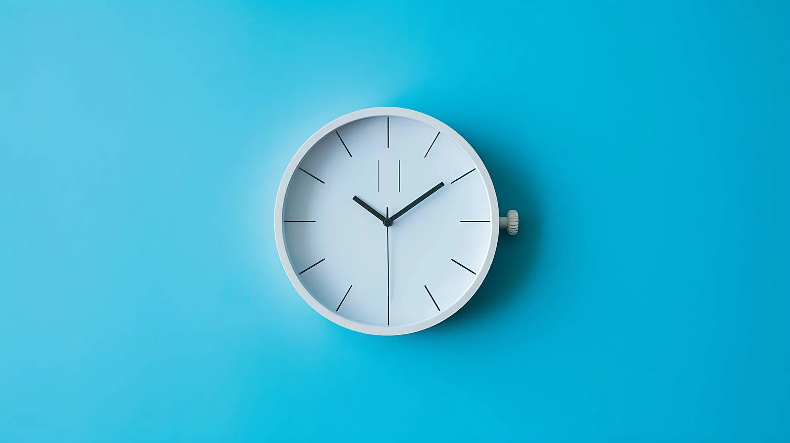 Elegant White Clock on Blue Background — free download from Dotvec