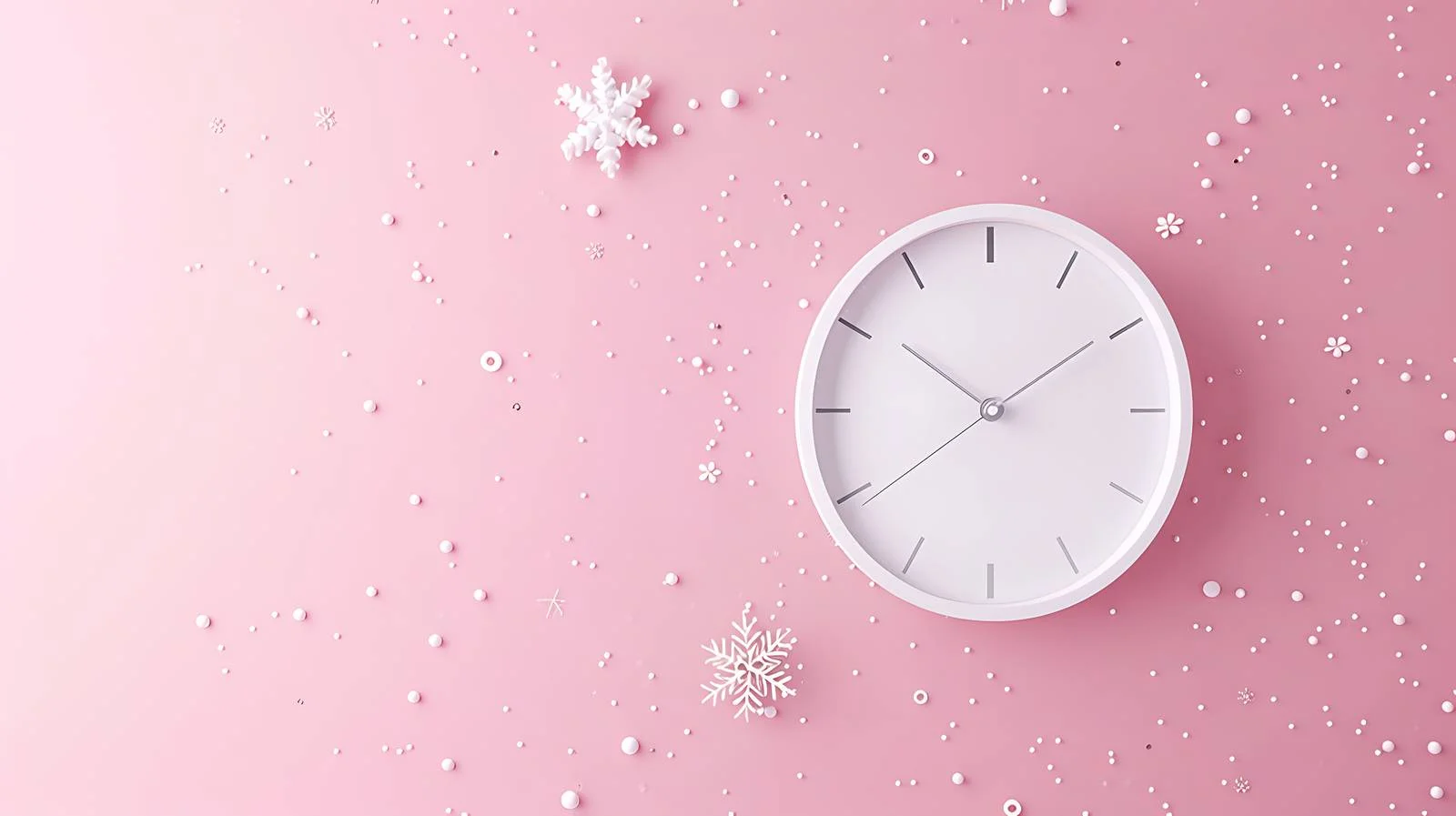 Elegant Clock on Pink Wall — free download from Dotvec
