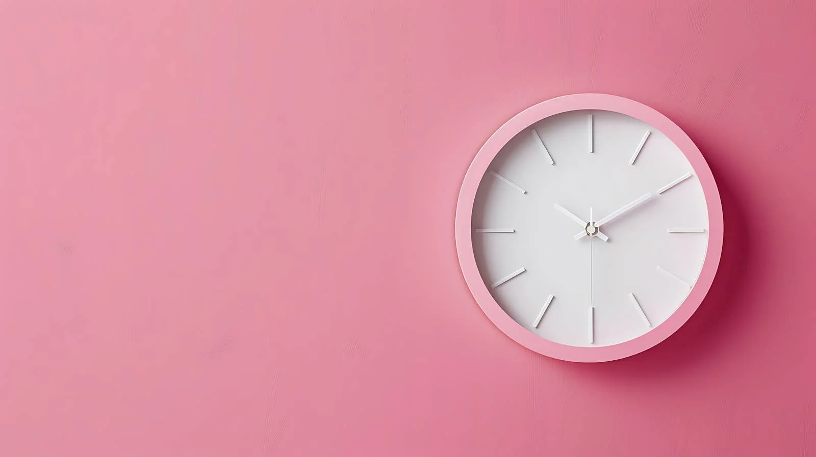 Elegant Clock on Pink Wall — free download from Dotvec