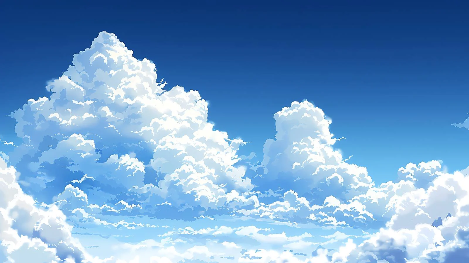 Serene Blue Sky with White Clouds — free download from Dotvec