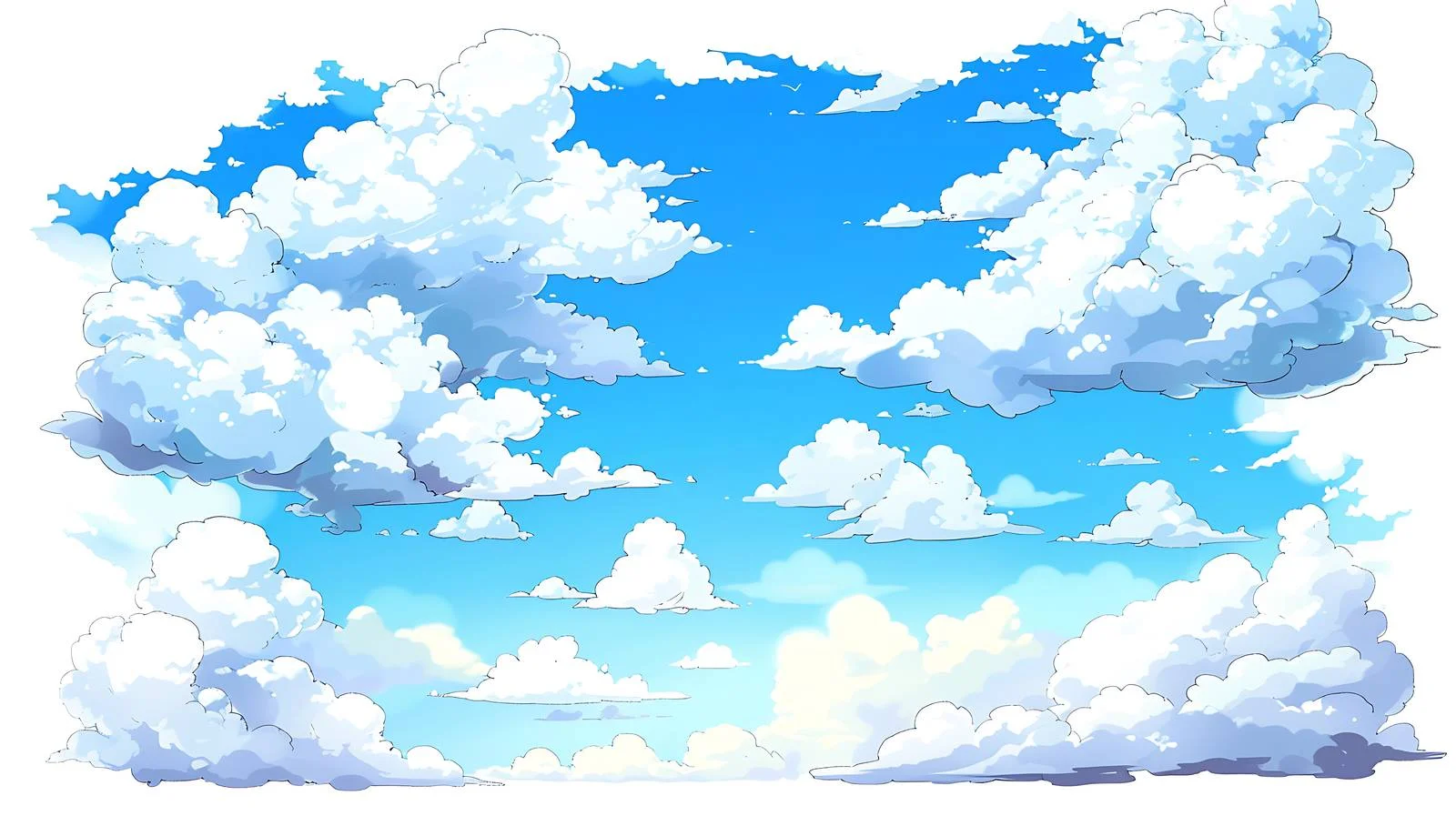 Serene Spring Sky with White Clouds — free download from Dotvec