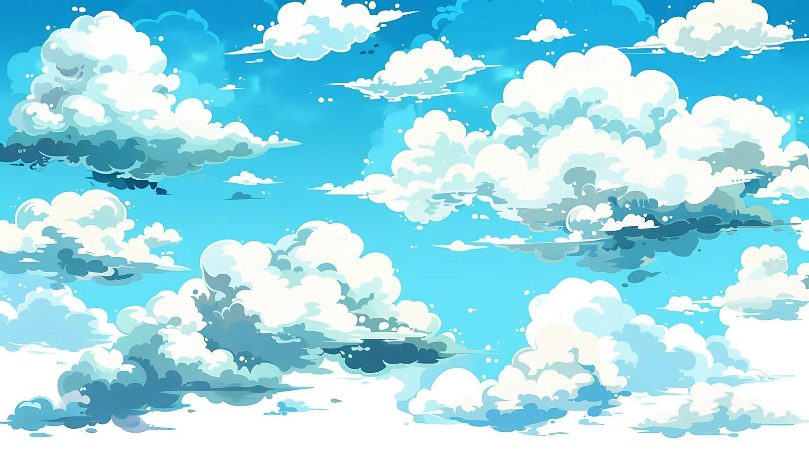 Serene Blue Spring Sky with White Clouds — free download from Dotvec