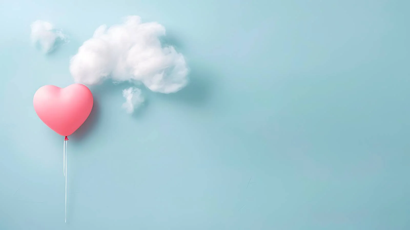 Heart Balloon in White Clouds — free download from Dotvec