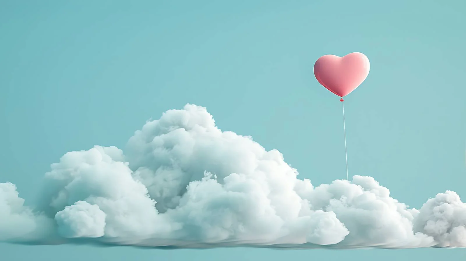Romantic Heart Balloon in Cloudy Sky — free download from Dotvec