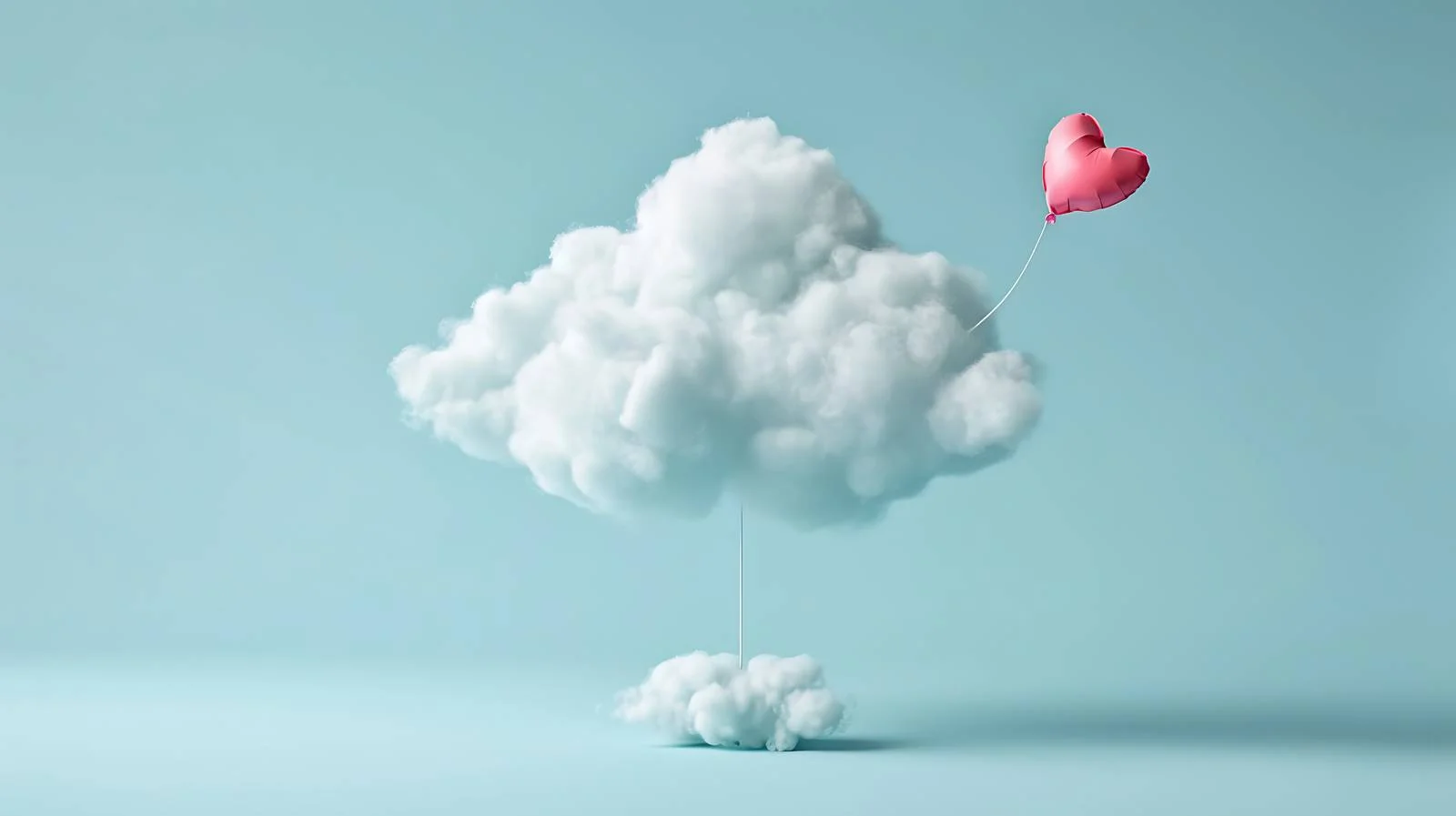 Serene Sky Scene with Heart Balloon — free download from Dotvec
