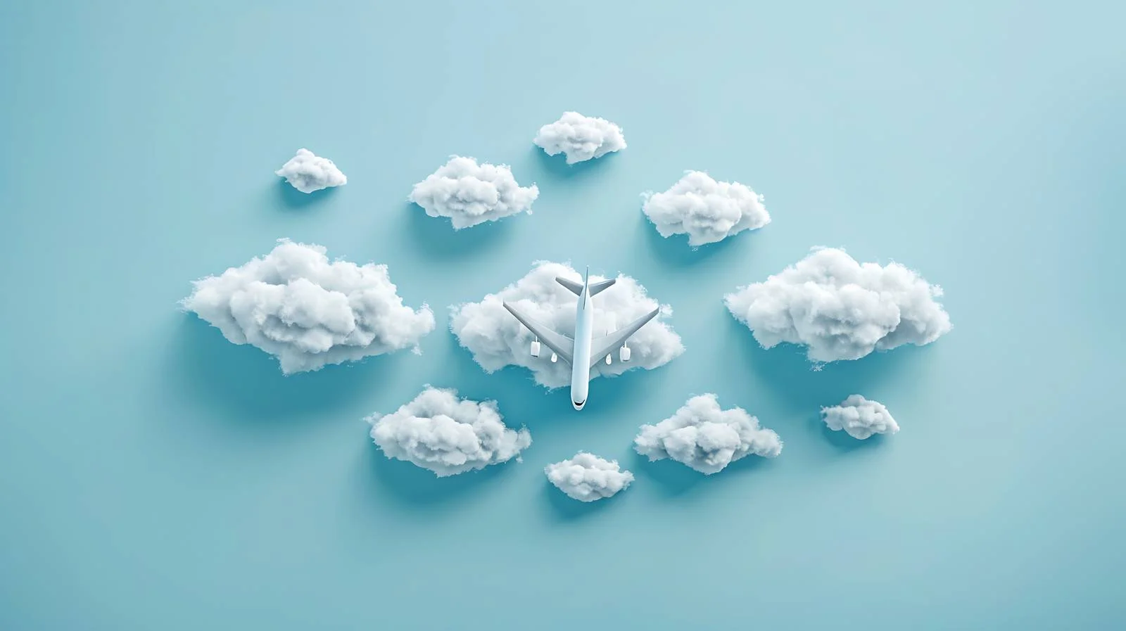 Tranquil Aerial View with Airplane — free download from Dotvec