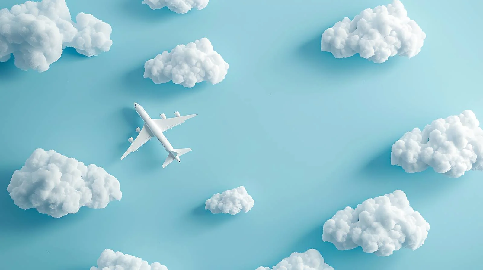 Airplane in White Clouds — free download from Dotvec