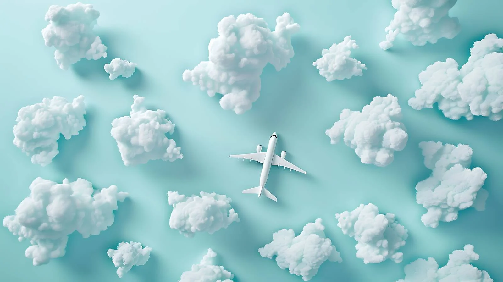 Serene Sky with Airplane — free download from Dotvec
