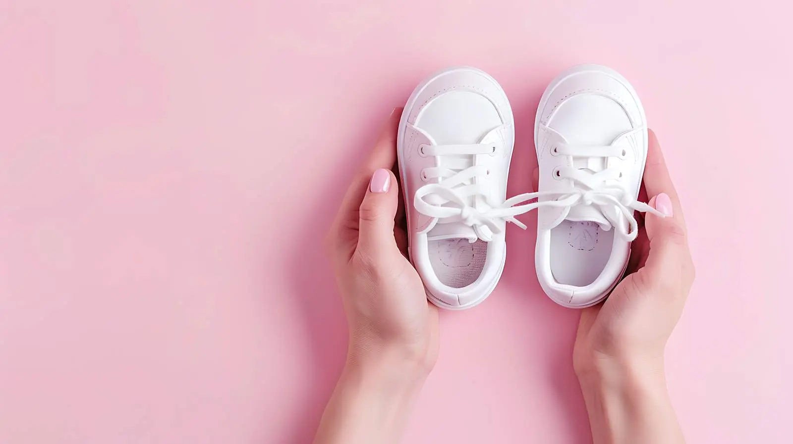 Cute White Cotton Baby Shoes in Women's Hands – free shoe design image from Dotvec