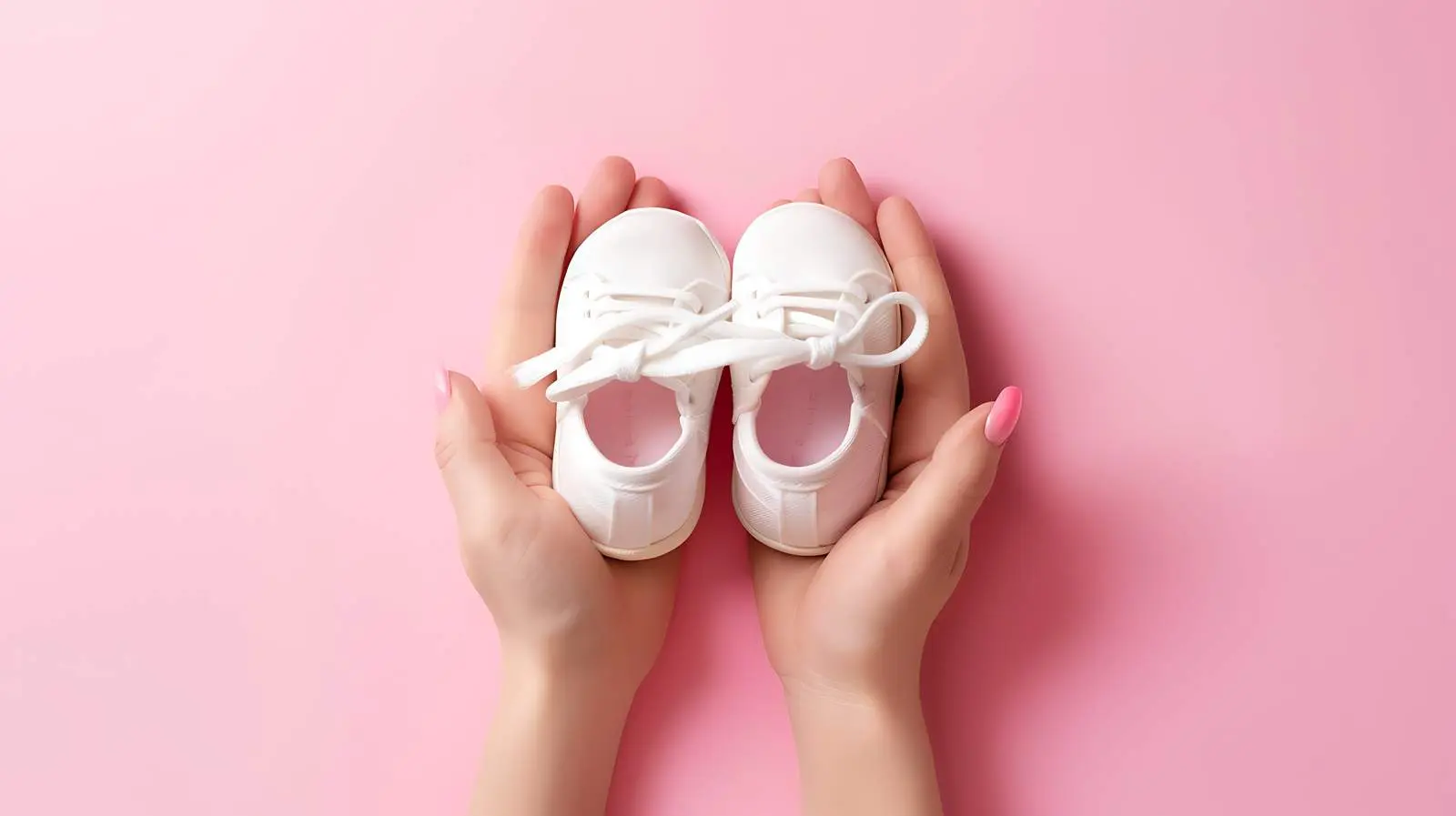 Cute Baby Shoes in Women's Hands — free download from Dotvec