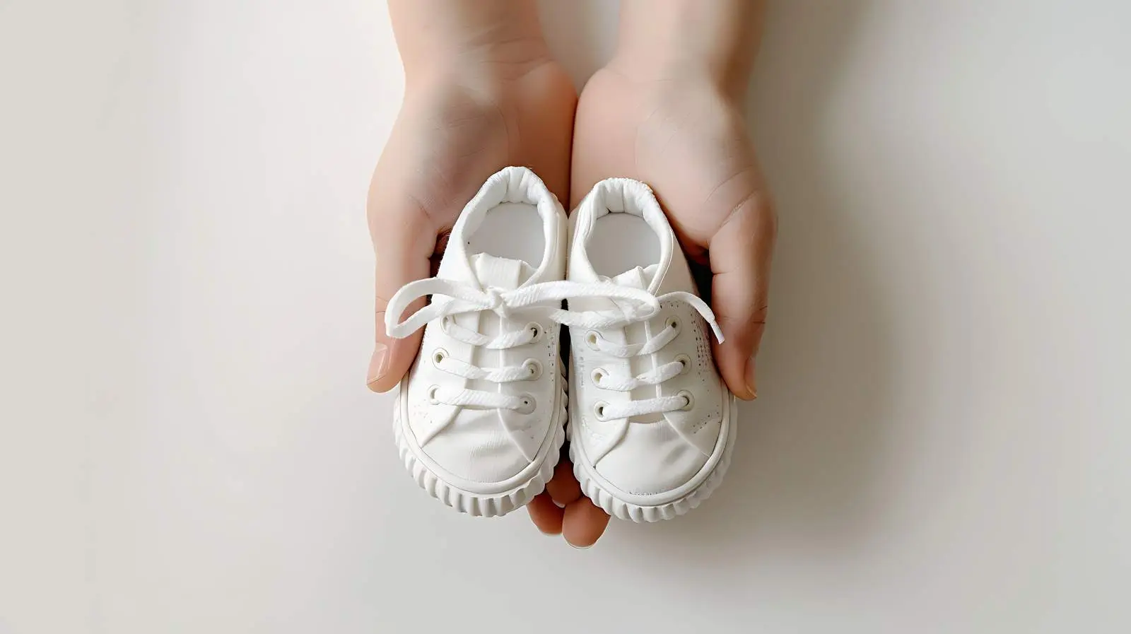 Cute Baby Shoes in Women's Hands — free download from Dotvec