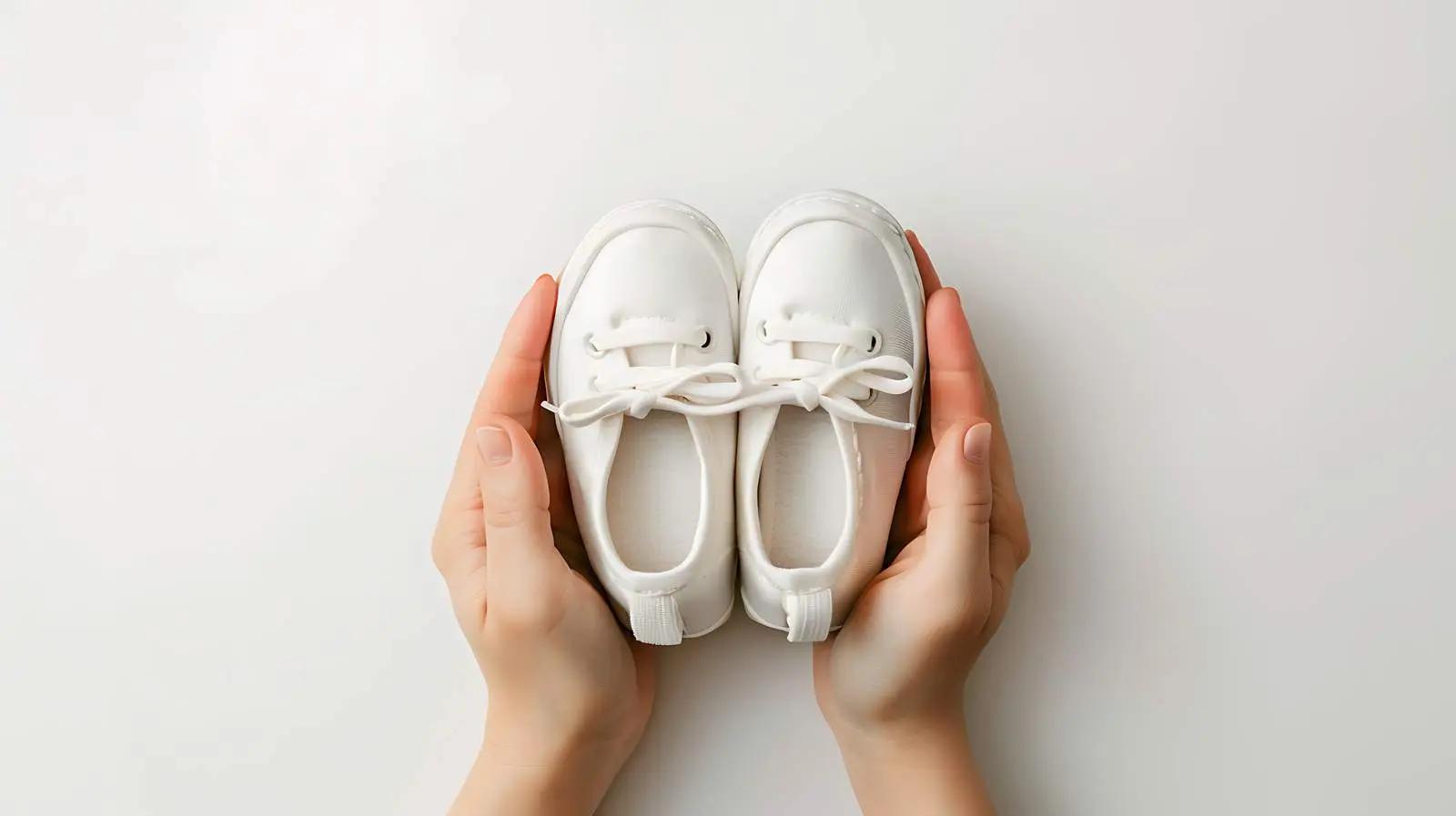 Cute Baby Shoes in Women's Hands — free download from Dotvec