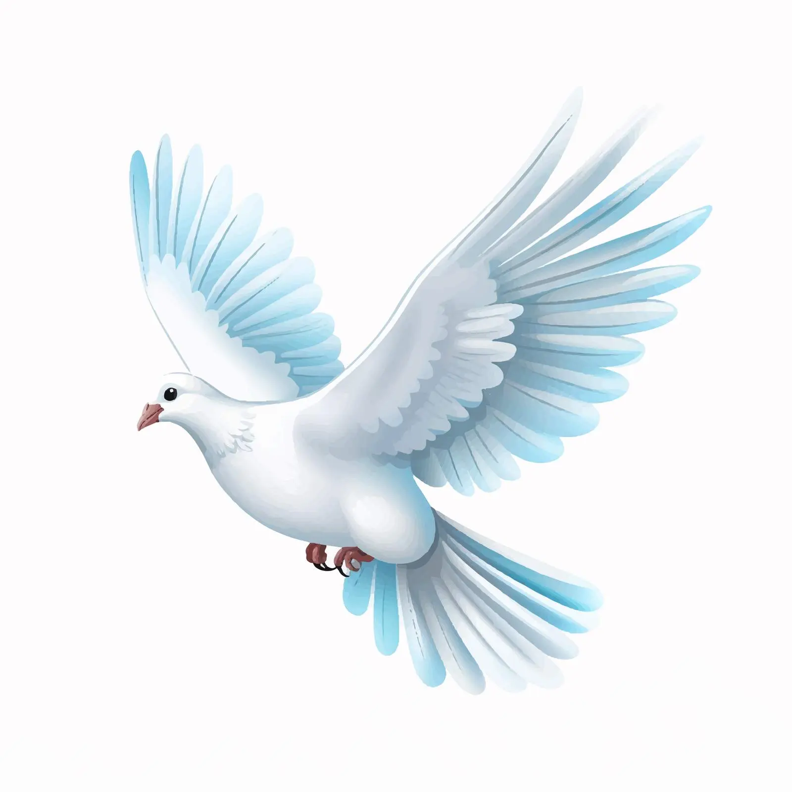 White Dove in Blue Sky Vector Illustration — free download from Dotvec