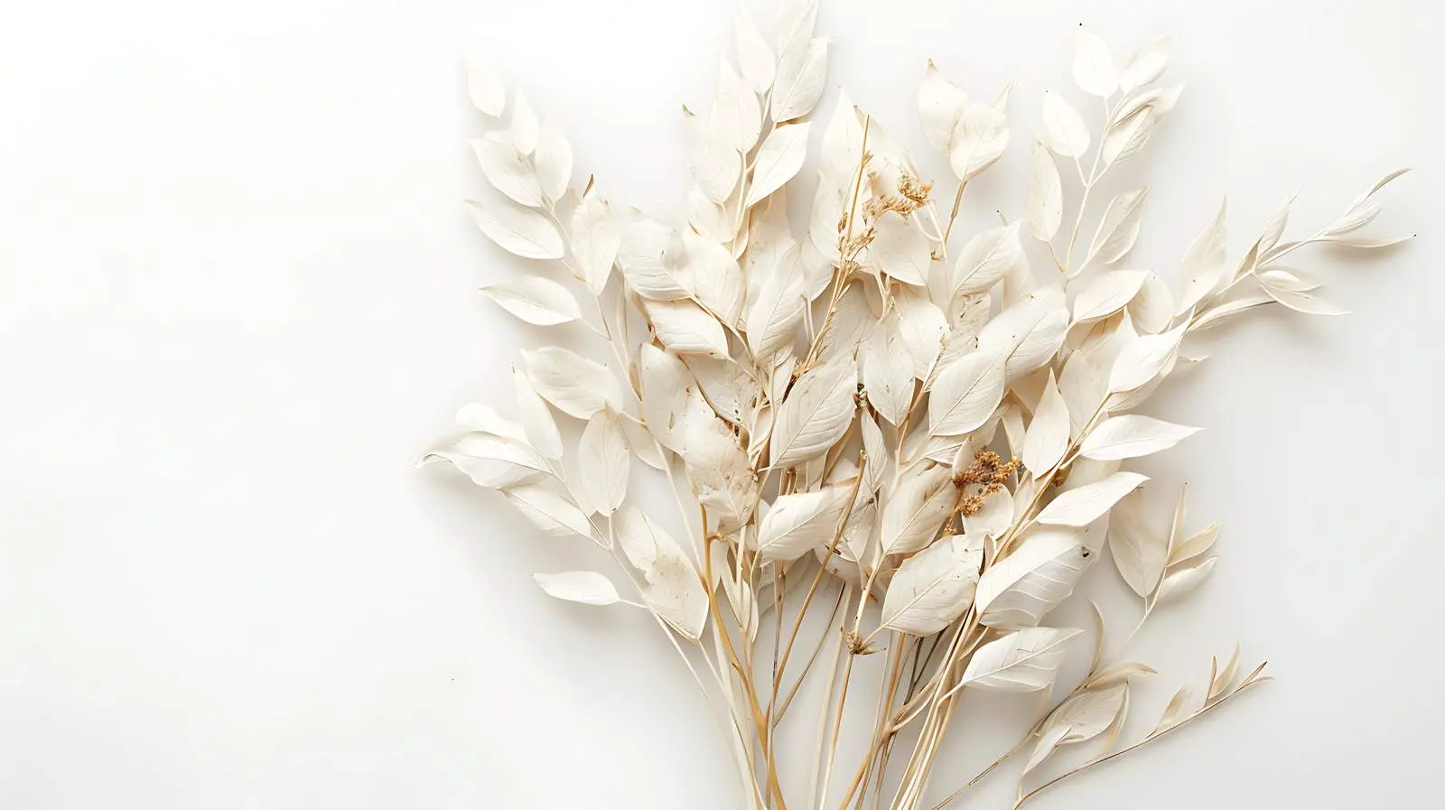 Elegant Dried Leaves Bouquet on White Background — free download from Dotvec