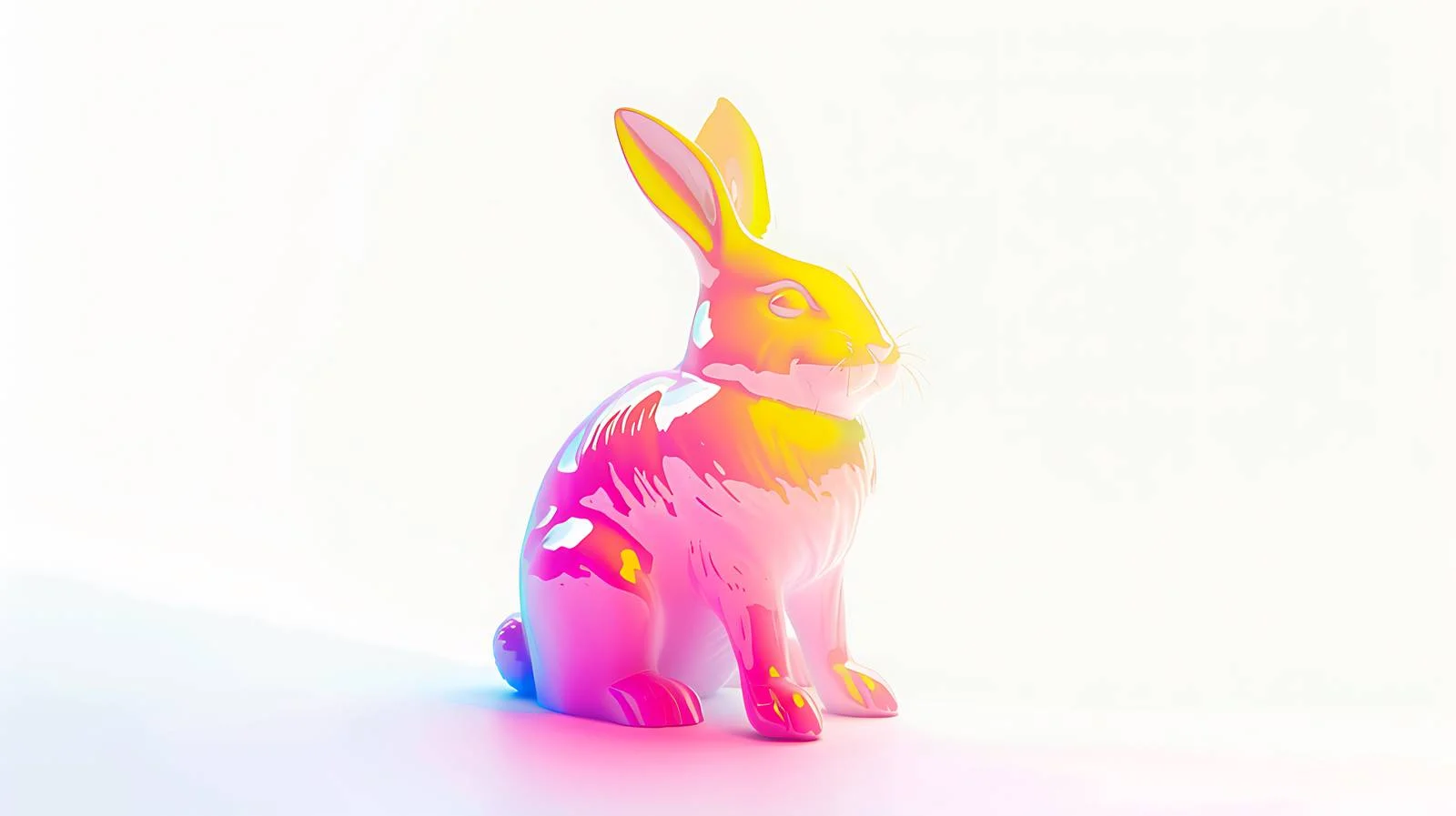 Vibrant Easter Bunny Holographic Image — free download from Dotvec