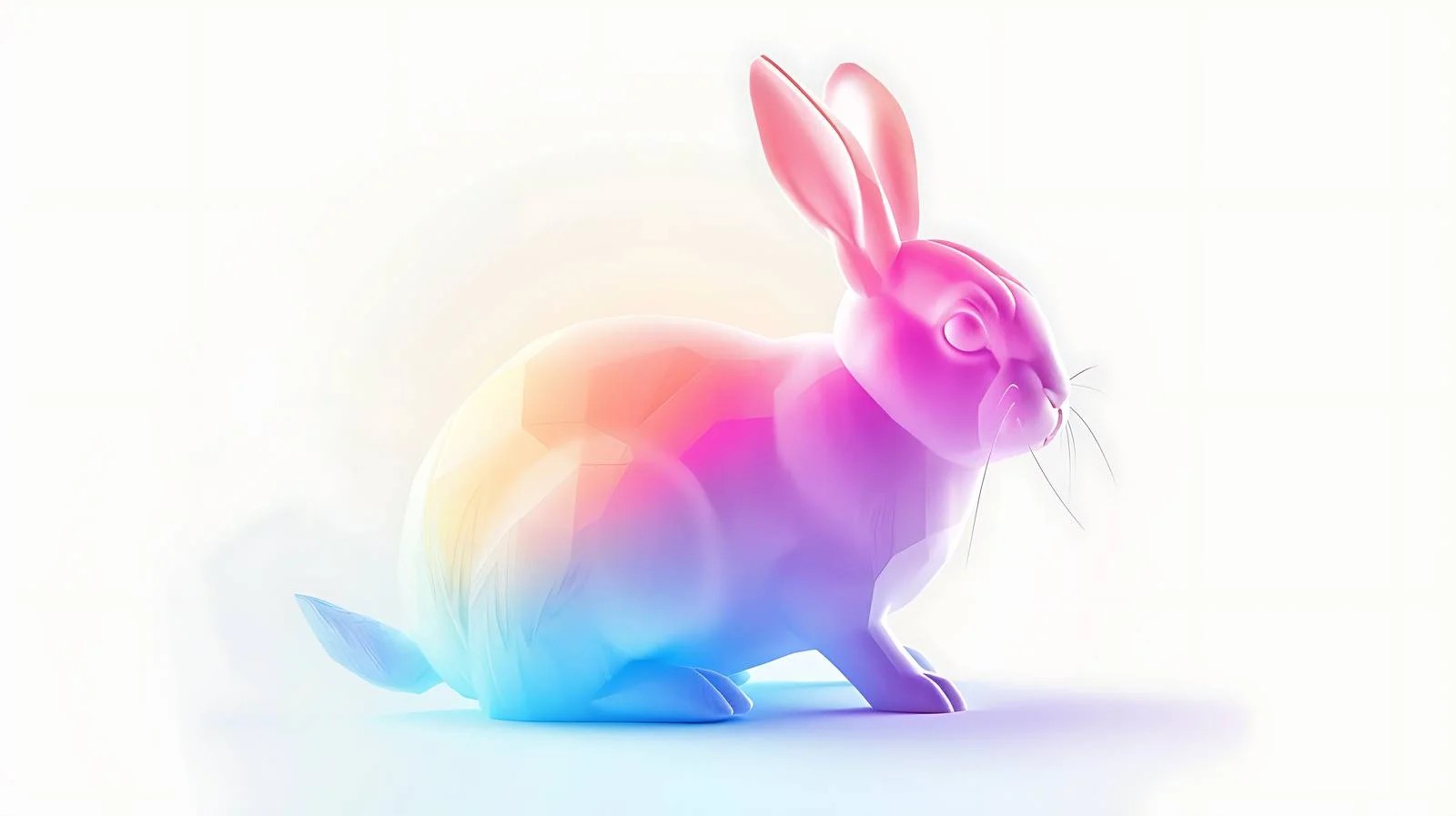 Vibrant Easter Bunny Holographic Image — free download from Dotvec
