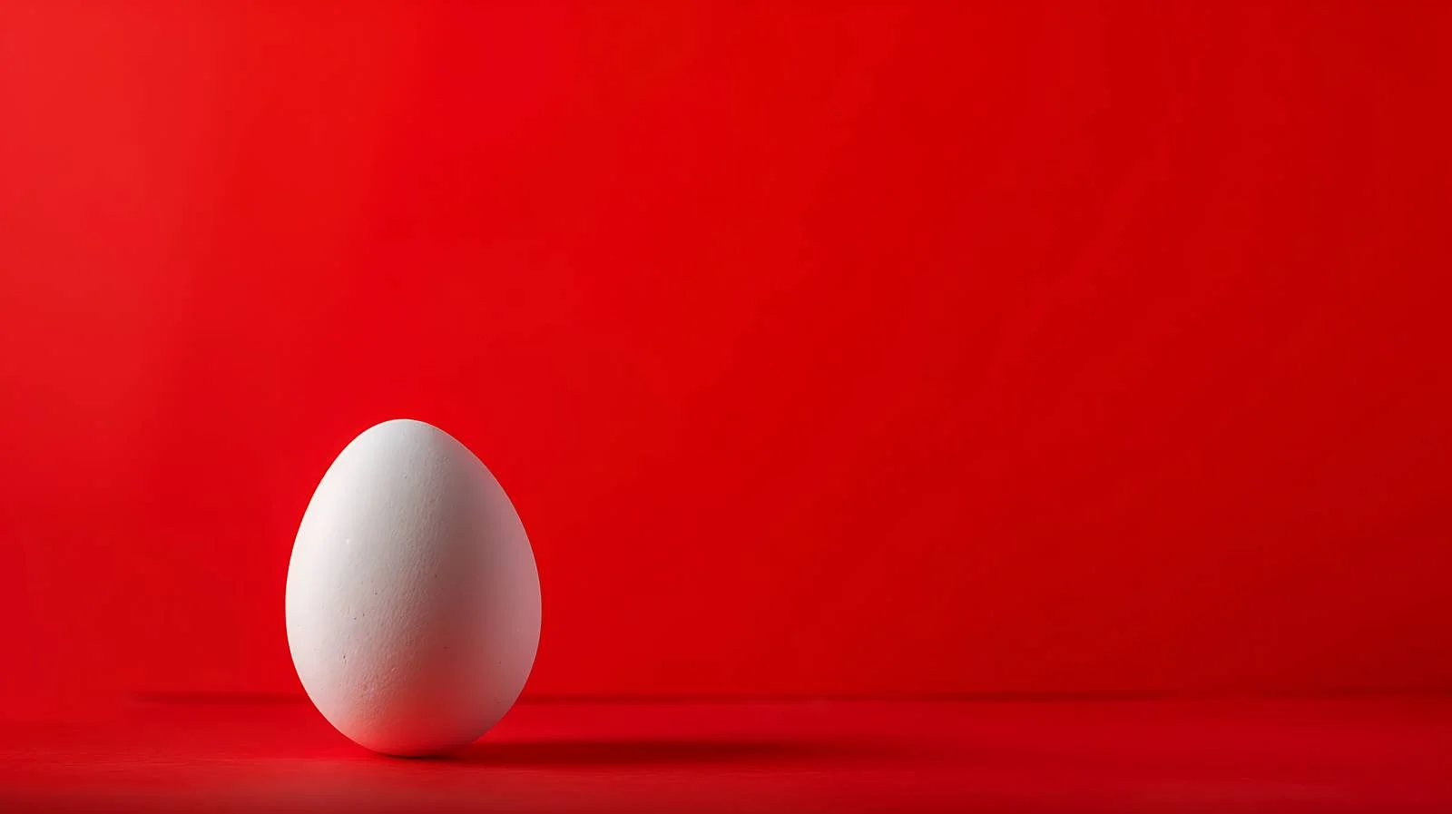 Elegant Egg on Red Minimalist Background — free download from Dotvec