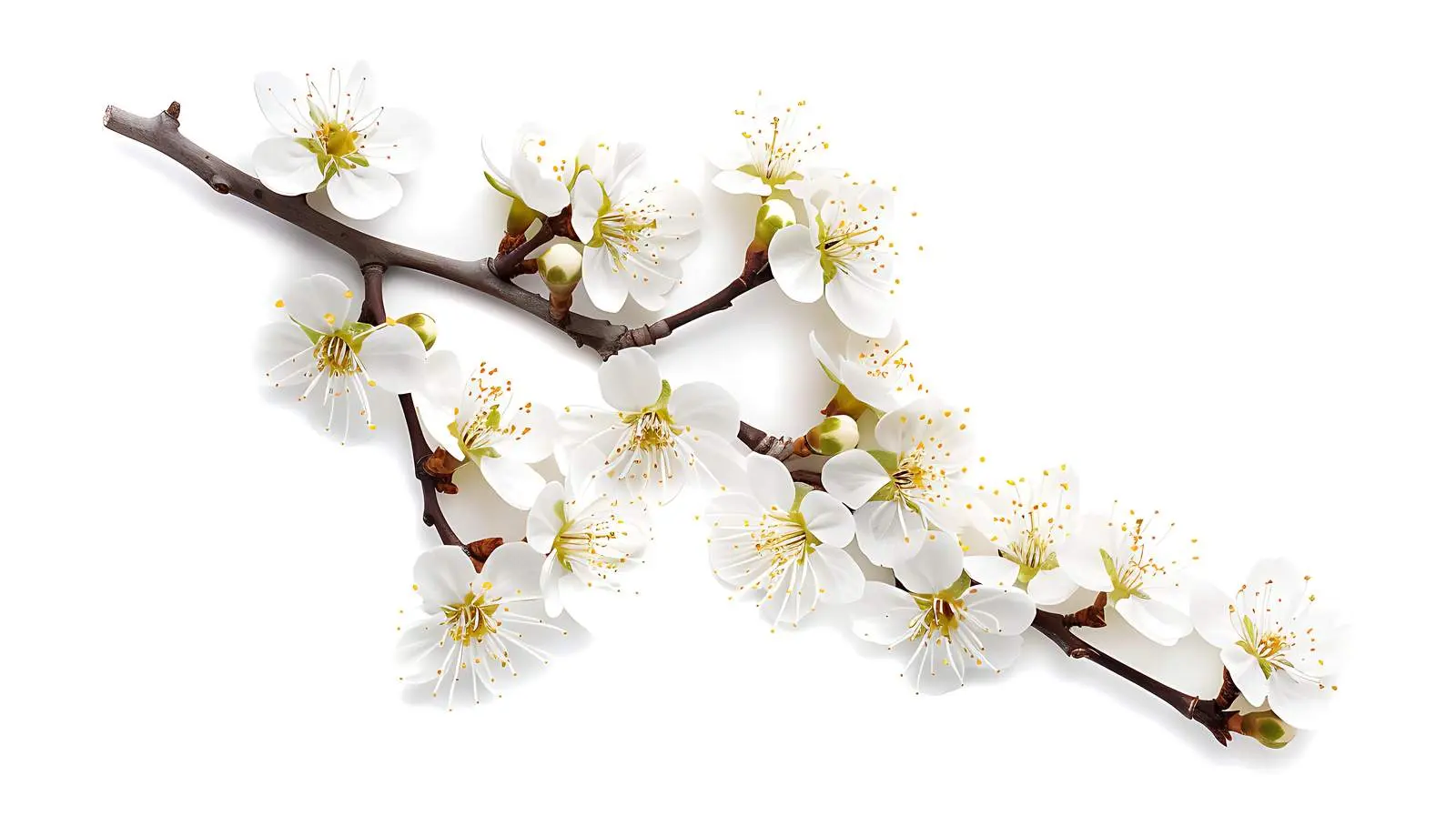Delicate White Flowers on Tree Branches — free download from Dotvec