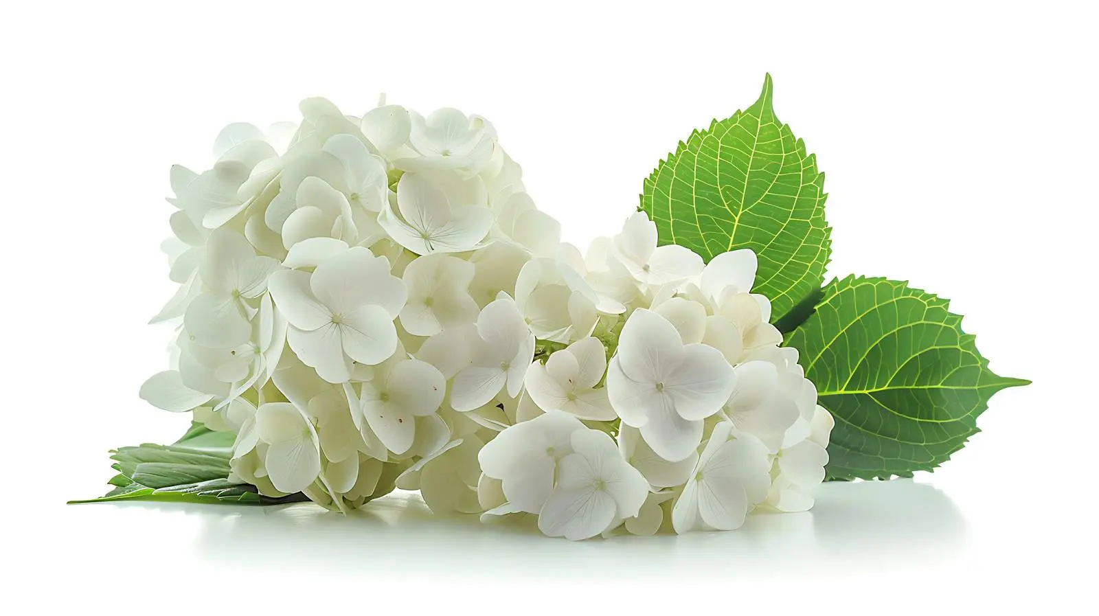 White Hydrangea Flower Heads Isolated on White Background – free animal image from Dotvec