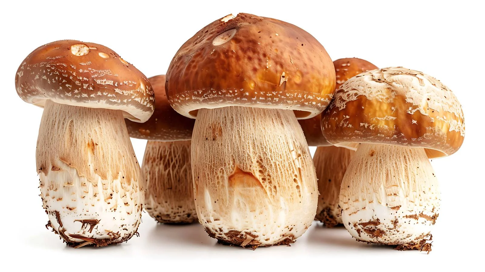 Elegant White Borovik Mushrooms on Clean Background — free download from Dotvec