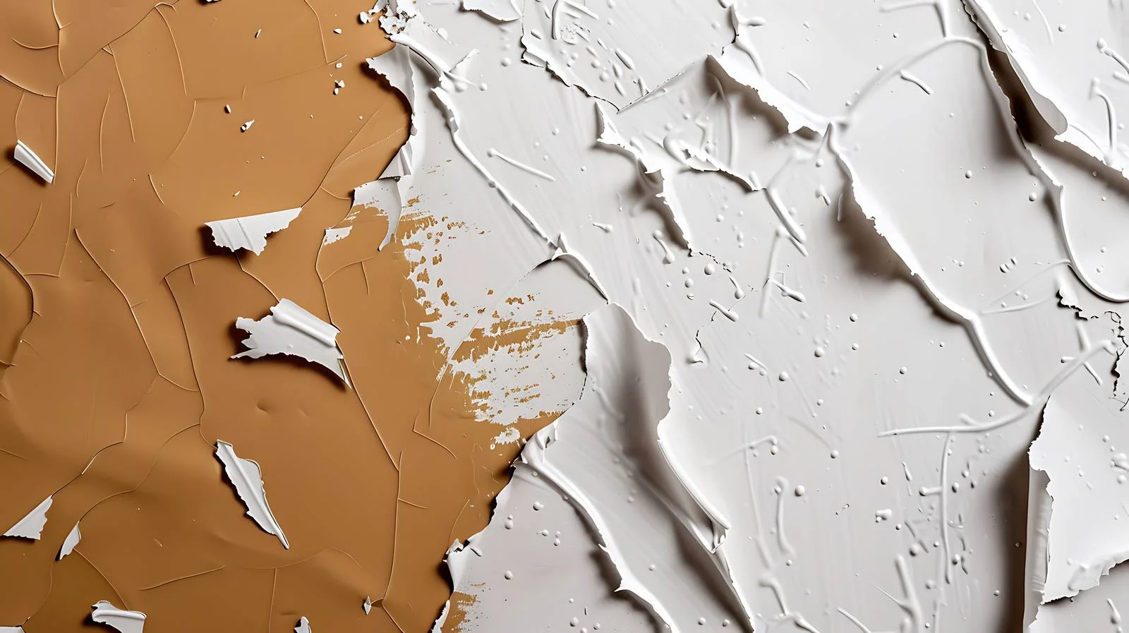 Peeling white paint over brown surface — free download from Dotvec
