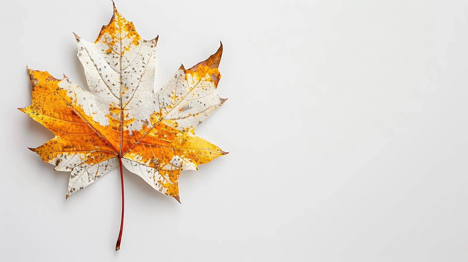 Autumn Leaf on Bright Background — free download from Dotvec