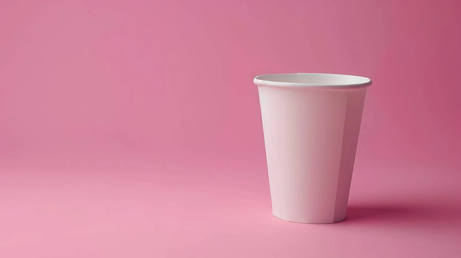 Chic White Paper Cup on Pink — free download from Dotvec