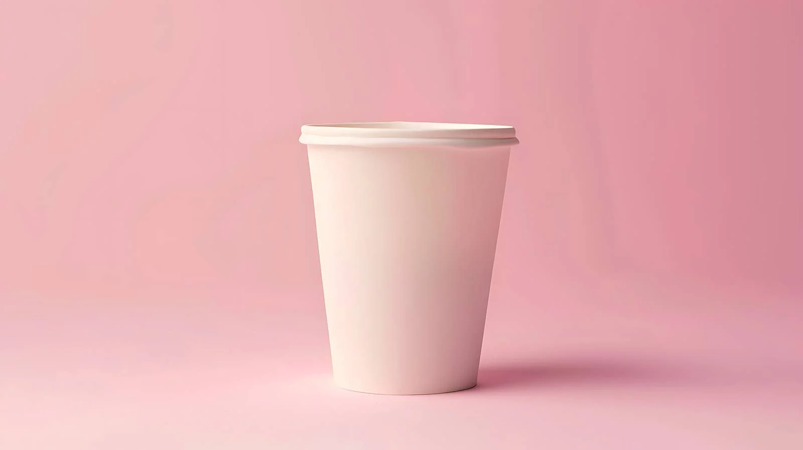 Sleek White Cup on Pink Background — free download from Dotvec