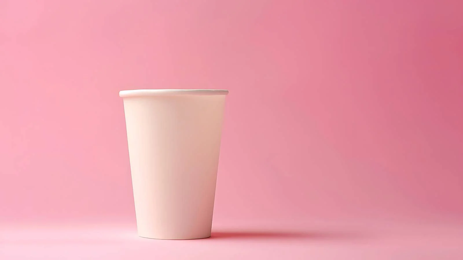 Minimal White Cup on Pink Background — free download from Dotvec