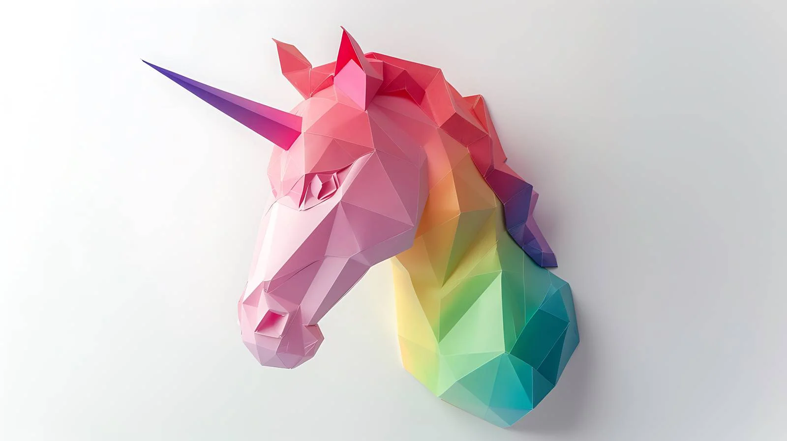 Vibrant Unicorn Head on White Paper — free download from Dotvec