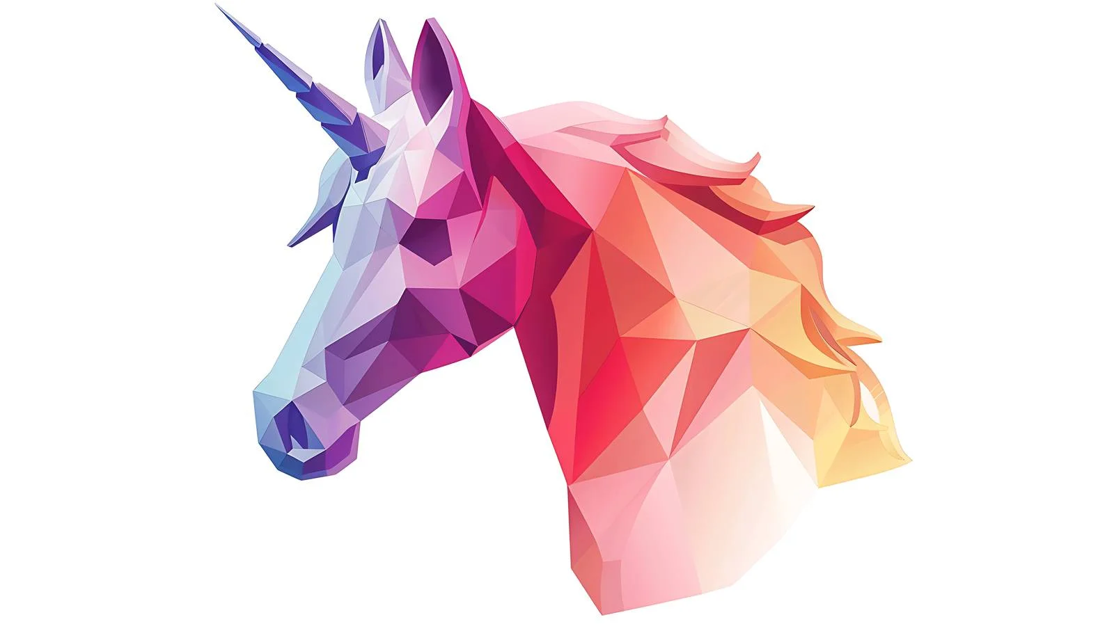 Vibrant Unicorn Head on White Paper — free download from Dotvec