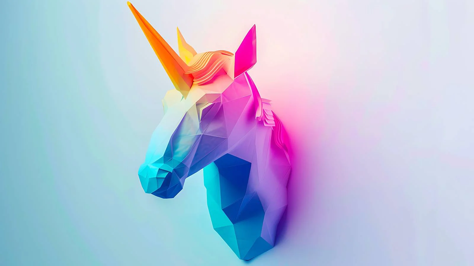 Vibrant Unicorn Head on White Paper — free download from Dotvec